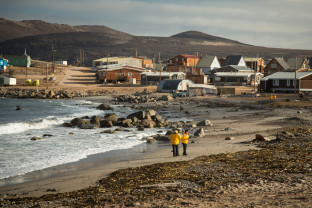 Visiting Qikiqtarjuaq, Baffin Island on an Arctic expedition.