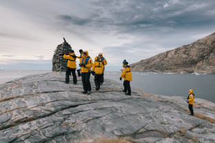 Guests exploring Uummannaq, West Greendland