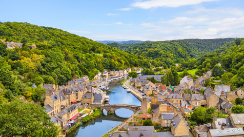 Aerial view of Dinan, Brittany, France
