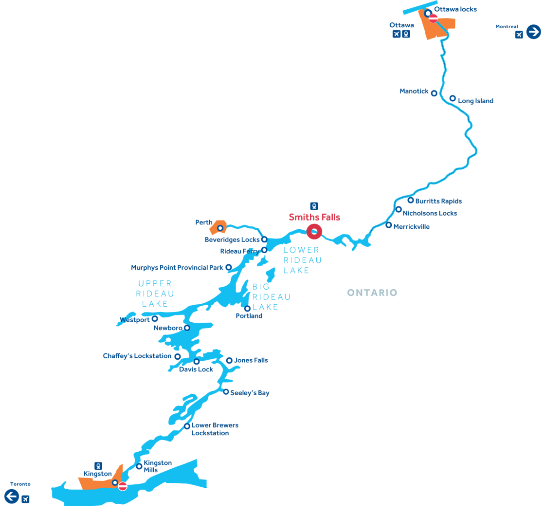 Map from the destination Rideau Canal