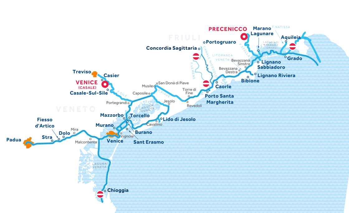 Venice and Friuli map
