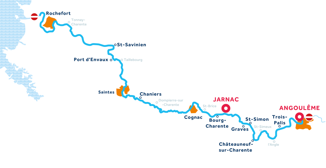 Charente region Map