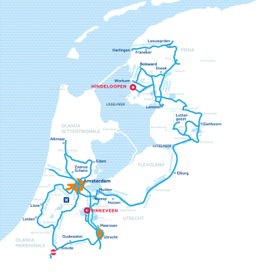 Mappa: Olanda, Amsterdam e Frisia