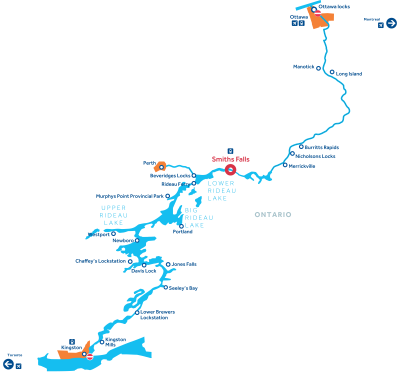 Rideau Canal map