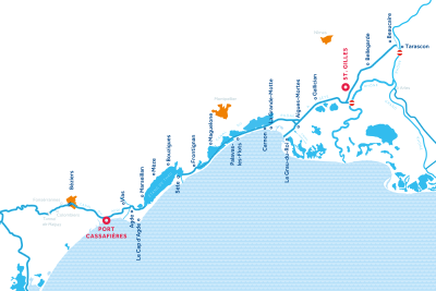 Camargue region map