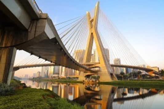 Estaiada Bridge in Sao Paulo, Brazil, South America