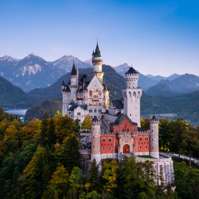 Famous Neuschwanstein Castle in Bavaria, Germany