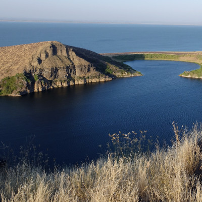 Crocodile lake, Central island national park, Turkana lake, Northern Kenya