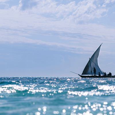 Wooden Traditional Boats at Nungwi/Zanzibar/Tanzania, fishing boats