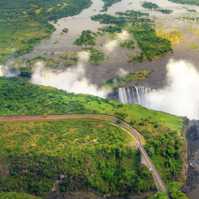 Zambezi river and Victoria Falls, Africa