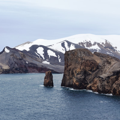 Views over Neptune's Bellows from Deception Island, Antarctica