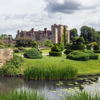 View of Hever Castle and Grounds in Hever Kent, UK, Europe