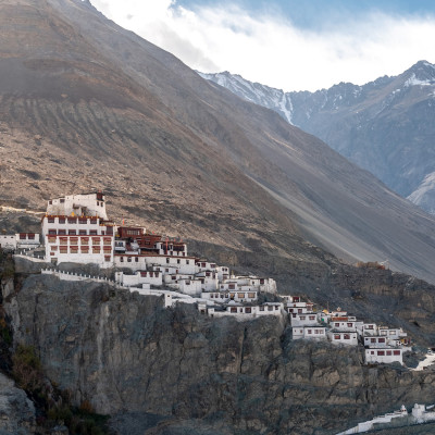 Diskit temple - beautiful buddhist tibetan monastery, Nubra valley, Leh Ladakh, India