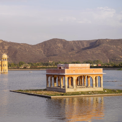Jal Mahal Palace at sunset, Jaipur, Rajasthan, India