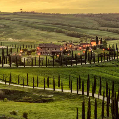 Enchanting Travels Italy Tours Tuscany, Crete Senesi rural sunset landscape