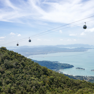 The landscape of Langkawi seen from Cable Car viewpoint, Malaysia, Asia