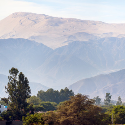 Cerro Blanco sand dune panoramic view, the highest dunes on the world, located near Nasca or Nazca town in Peru