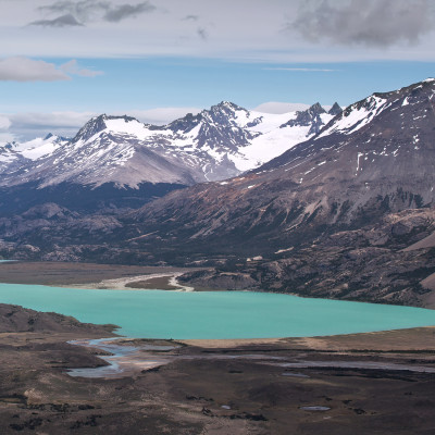 View from Mount Leon to lake Belgrano, Perito Moreno National Park, Patagonia, Argentina