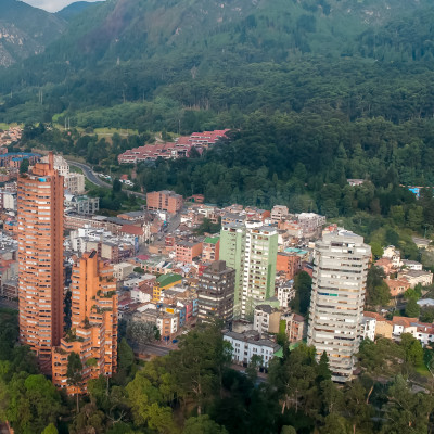 Aerial view of Bogota. Colombia, South America