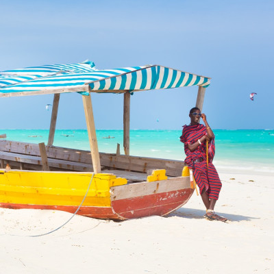 Maasai lounging at the beach - Things to do in Zanzibar