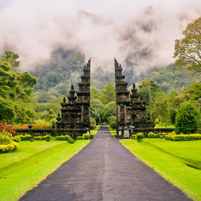 Gates to one of the Hindu temples in Bali in Indonesia - Indonesia travel guide