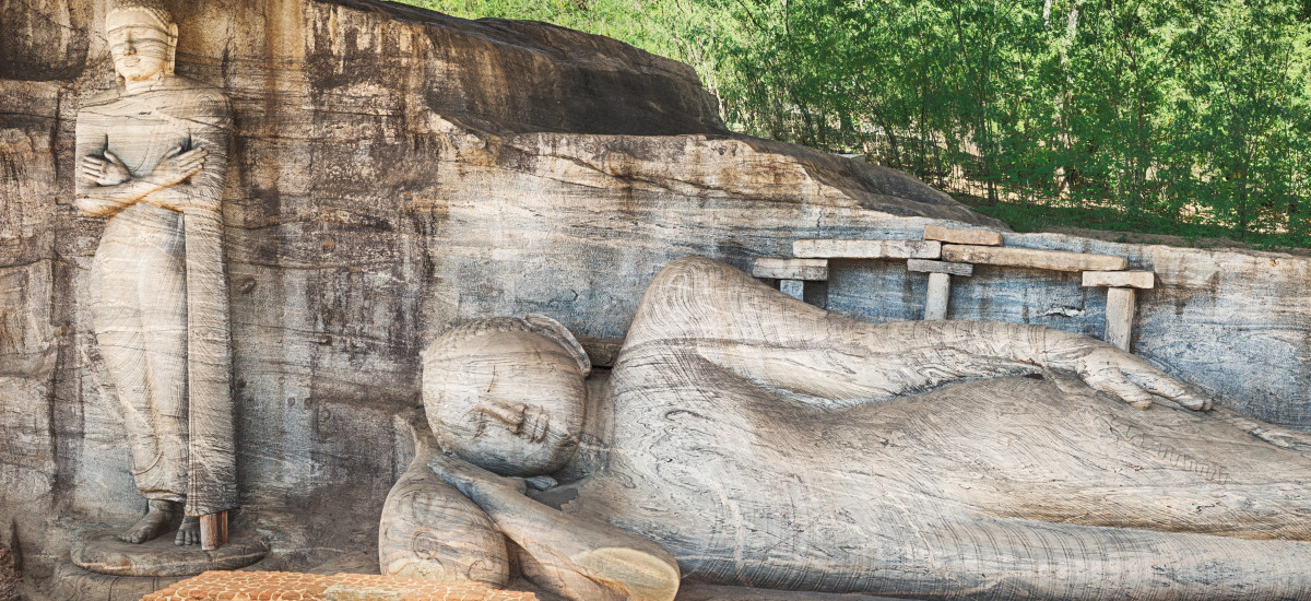 The Gal Vihara in the world heritage city Polonnaruwa, Sri Lanka, Asia