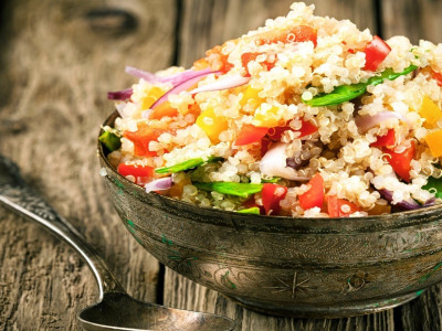 Healthy vegetarian quinoa
