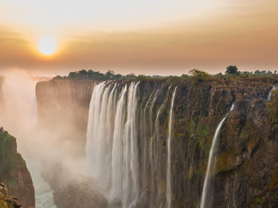 Enchanting Travels-Victoria Falls sunset, View from Zambia