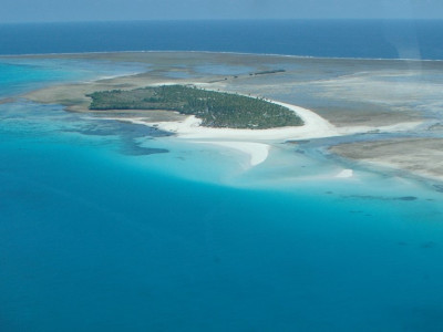 Bird's eye view of an island, Tanzania