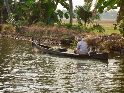 Man in Kerala Backwaters