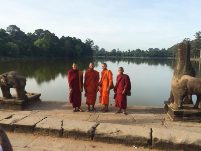 Monks at Angkor Wat