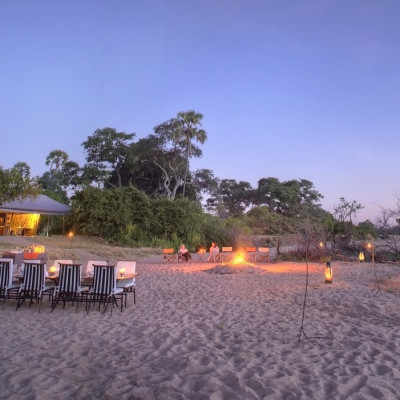 Exterior view of Kwihala Camp Hotel in Ruaha, Tanzania