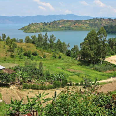 Amazing nature in african congo, wild and nature in africa, beautiful landscape view, green jungle and mountains