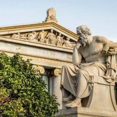 Greece Private Trip: Marble Statue Of The Ancient Philosopher Socrates