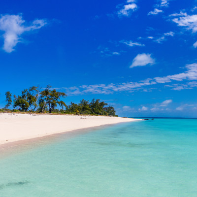 tropical beach in Mozambique Africa.