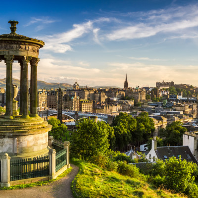 Beautiful view of the city of Edinburgh