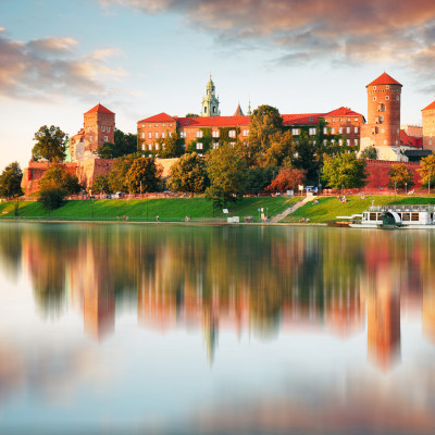 Wawel hill castle, Krakow, Poland