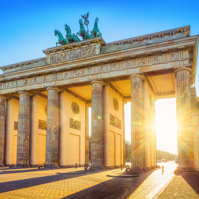 Famous Brandenburg gate in berlin, Germany