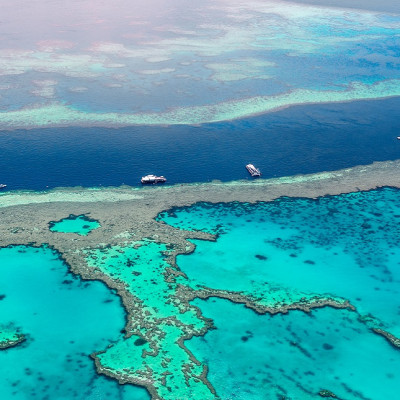 Aerial view of the Great Barrier Reef