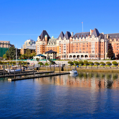 Beautiful harbour view with reflections, Victoria, Vancouver Island, BC, Canada