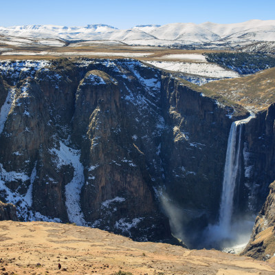 Maletsunyane waterfall during winter in, Semonkong, Lesotho