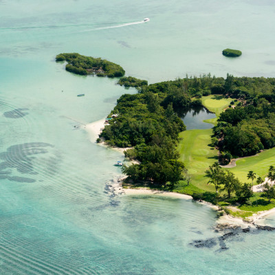 Beautiful lagoon of Mauritius Island