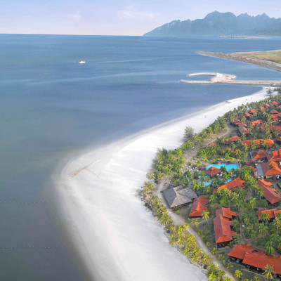 Bird's eye view of Pelangi, Malaysia