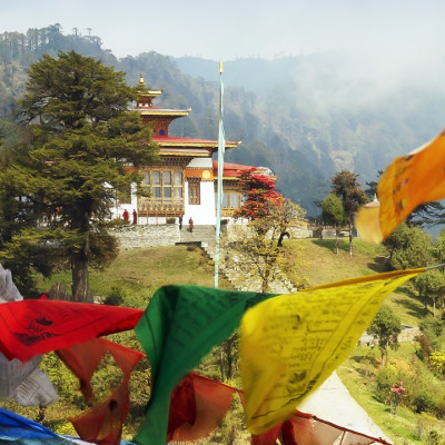 Bhutan Tourism - Prayer Flags in Thimphu - Bhutan travel