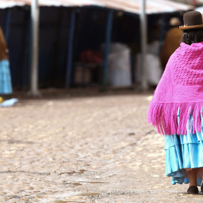 Bolivian women from Tiquina, Bolivia, South America