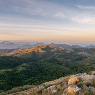 The sunset in the mountains, Brazil, Serra do Mar, Parana, South America