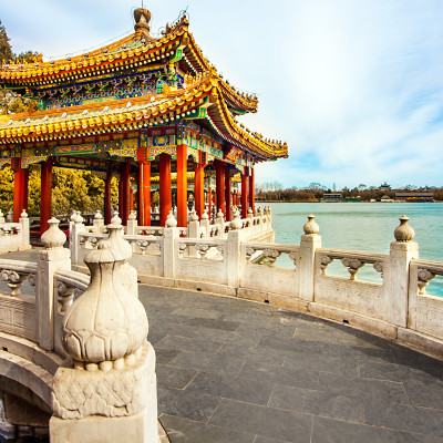 Enchanting Travels China Tours In the Beihai Park in Beijing China