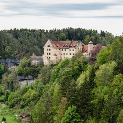 Rabenstein castle in Fraconian Switzerland in Bavaria, Germany, Europe