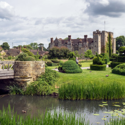 View of Hever Castle and Grounds in Hever Kent, UK, Europe