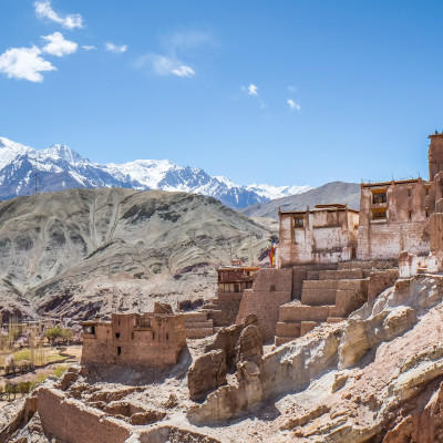 Basgo Gompa or The Crying skull near Alchi monastery and Likir Gompa inLeh Ladakh , Jammu and Kashmir India